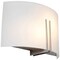 Access Lighting Prong, 2 Light Wall Sconce, Brushed Steel Finish, White Glass 20447-BS/WHT - alternate 1